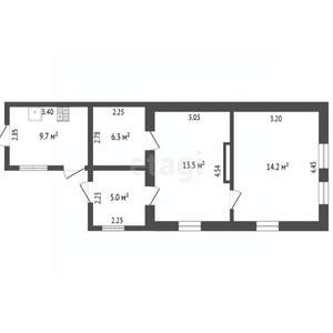 Дом 50м², 1-этажный, участок 3 сот.