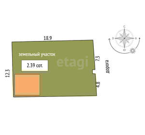 Дом 79м², 2-этажный, участок 2 сот.