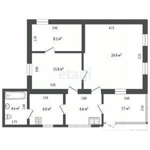 Дом 70м², 1-этажный, участок 5 сот.