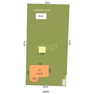 Дом 150м&sup2;, 2-этажный, участок 8 сот.  