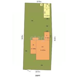 Дом 67м&sup2;, 1-этажный, участок 5 сот.  