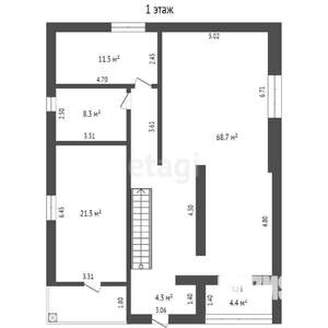 Дом 289м², 3-этажный, участок 6 сот.  