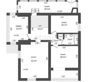 Дом 255м², 3-этажный, участок 6 сот.  