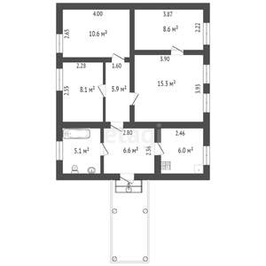 Дом 66м², 2-этажный, участок 8 сот.  