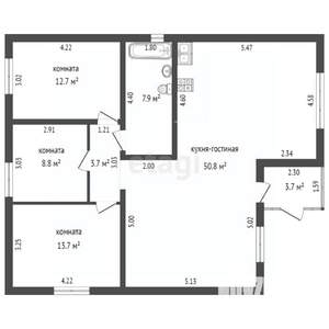 Дом 120м², 1-этажный, участок 4 сот.  