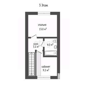 Таунхаус 150м², 3-этажный, участок 8 сот.  