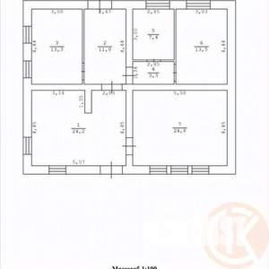 Дом 175м², 1-этажный, участок 6 сот.  