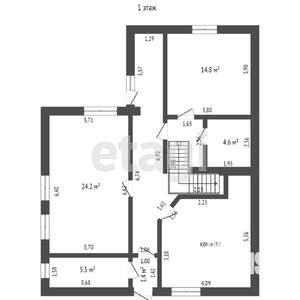 Дом 142м², 2-этажный, участок 4 сот.  