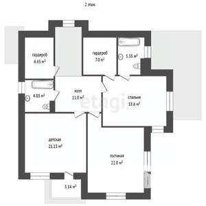 Дом 257м², 2-этажный, участок 5 сот.  