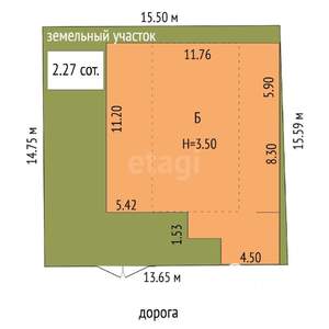 Дом 251м&sup2;, 2-этажный, участок 2 сот.  