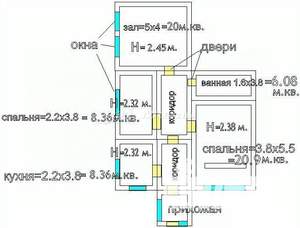 Дом 70м², 1-этажный, участок 5 сот.  