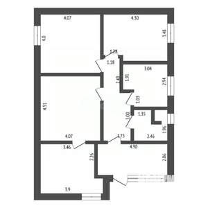 Дом 97м&sup2;, 1-этажный, участок 3 сот.  