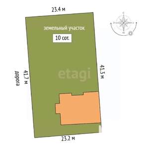 Дом 344м², 3-этажный, участок 10 сот.  