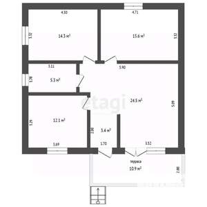 Дом 89м², 1-этажный, участок 4 сот.  