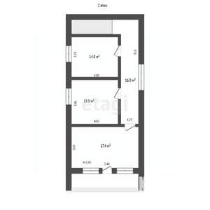 Дом 151м&sup2;, 2-этажный, участок 2 сот.  