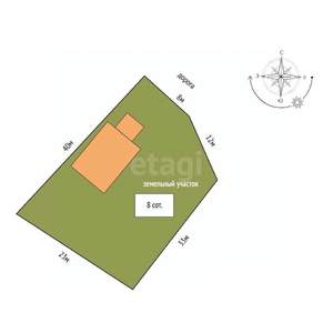 Дом 130м², 2-этажный, участок 8 сот.  