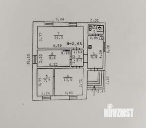 Дом 60м&sup2;, 1-этажный, участок 5 сот.  