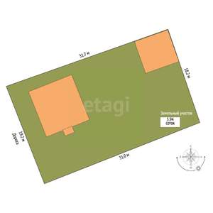 Дом 49м&sup2;, 1-этажный, участок 6 сот.  