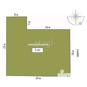 Дом 60м², 2-этажный, участок 5 сот.  