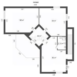 Дом 430м&sup2;, 3-этажный, участок 4 сот.  