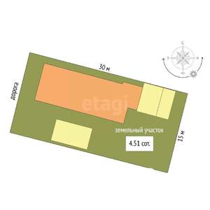 Дом 91м&sup2;, 1-этажный, участок 5 сот.  