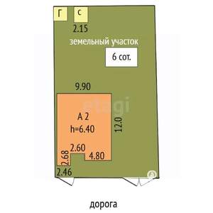 Дом 321м², 2-этажный, участок 6 сот.  