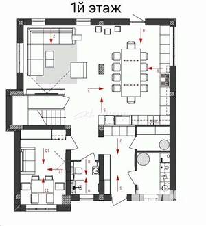 Дом 294м&sup2;, 3-этажный, участок 6 сот.  