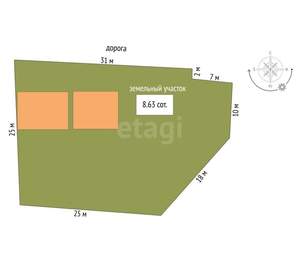 Дом 225м², 2-этажный, участок 9 сот.  