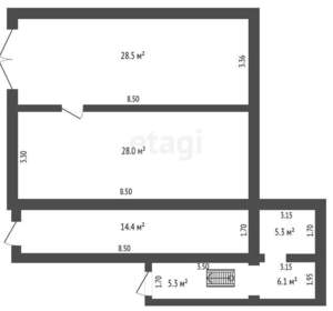 Дом 205м&sup2;, 1-этажный, участок 7 сот.  