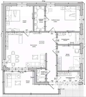 Дом 125м², 2-этажный, участок 7 сот.  