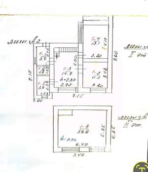 Дом 82м&sup2;, 2-этажный, участок 1 сот.  
