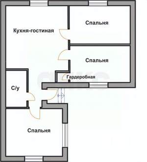 Дом 100м², 1-этажный, участок 4 сот.  