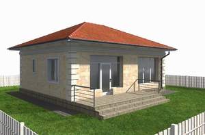 Дом 80м&sup2;, 1-этажный, участок 4 сот.  