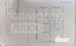 Дом 123м², 1-этажный, участок 7 сот.  