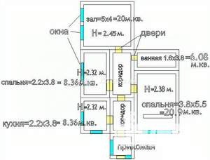 Дом 70м², 1-этажный, участок 5 сот.  