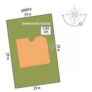 Дом 135м², 1-этажный, участок 6 сот.  