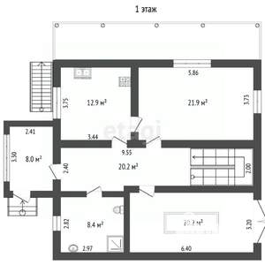 Дом 178м², 2-этажный, участок 18 сот.  