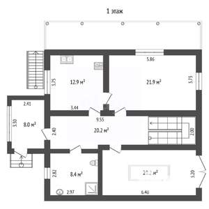 Дом 178м², 2-этажный, участок 11 сот.  