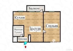 2-к квартира, посуточно, 48м2, 4/4 этаж