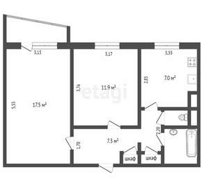 2-к квартира, на длительный срок, 50м2, 5/9 этаж