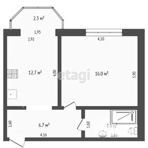 1-к квартира, на длительный срок, 39м2, 5/10 этаж