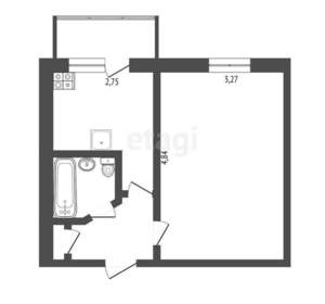 1-к квартира, на длительный срок, 28м2, 7/9 этаж