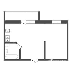 1-к квартира, на длительный срок, 42м2, 4/9 этаж