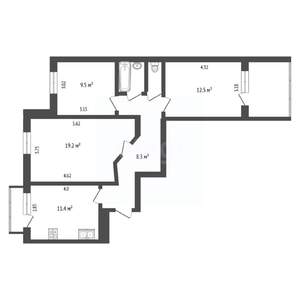 3-к квартира, вторичка, 69м2, 4/10 этаж