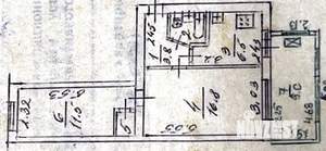2-к квартира, вторичка, 52м2, 1/5 этаж