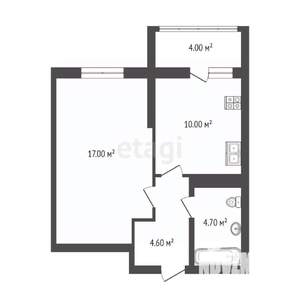 1-к квартира, вторичка, 36м2, 10/19 этаж