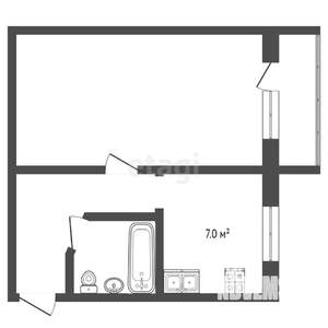 1-к квартира, вторичка, 32м2, 3/5 этаж