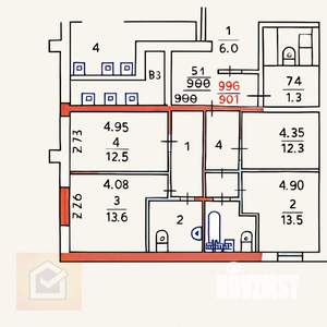 2-к квартира, вторичка, 44м2, 9/9 этаж