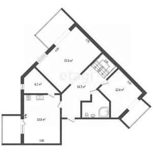 5-к квартира, вторичка, 181м2, 4/4 этаж