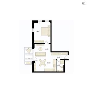 2-к квартира, вторичка, 56м2, 12/12 этаж